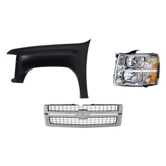 TruParts® - 3-Piece Kit (Driver Side Headlight, Grille, Front Driver Side Fender) (Standard Line)