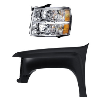 TruParts® - 2-Piece Kit (Driver Side Headlight, Front Driver Side Fender) (CAPA Certified)
