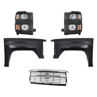TruParts® - 5-Piece Kit (Driver and Passenger Side Headlights, Grille, Driver and Passenger Side Fenders) (Standard Line)