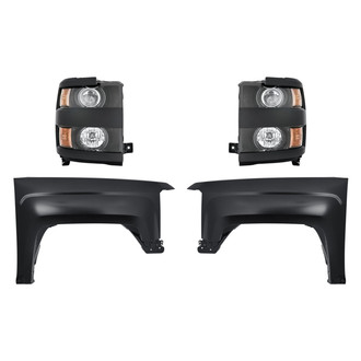 TruParts® - 4-Piece Kit (Driver and Passenger Side Headlights, Driver and Passenger Side Fenders) (Standard Line)