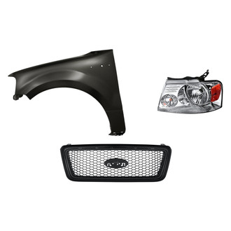 TruParts® - 3-Piece Kit (Driver Side Headlight, Grille, Front Driver Side Fender) (Standard Line)