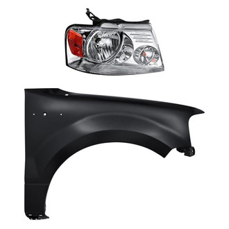 TruParts® - 2-Piece Kit (Passenger Side Headlight, Front Passenger Side Fender) (CAPA Certified)