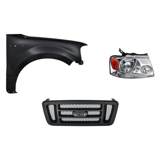 TruParts® - 3-Piece Kit (Passenger Side Headlight, Grille, Front Passenger Side Fender) (Standard Line)