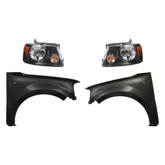 TruParts® - 4-Piece Kit (Driver and Passenger Side Headlights, Driver and Passenger Side Fenders) (Standard Line)