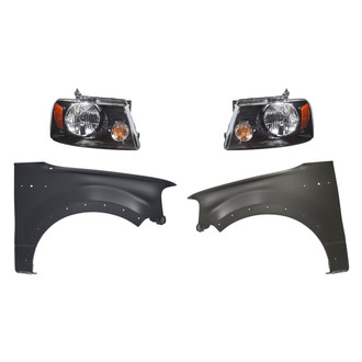 TruParts® - 4-Piece Kit (Driver and Passenger Side Headlights, Driver and Passenger Side Fenders) (Standard Line)