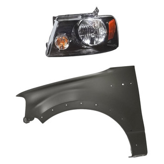 TruParts® - 2-Piece Kit (Driver Side Headlight, Front Driver Side Fender) (Standard Line)