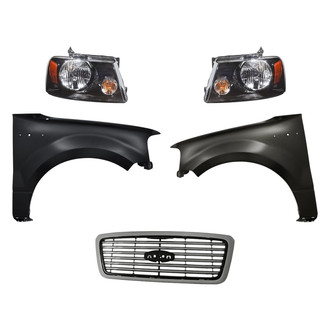 TruParts® - 5-Piece Kit (Driver and Passenger Side Headlights, Grille, Driver and Passenger Side Fenders) (Standard Line)