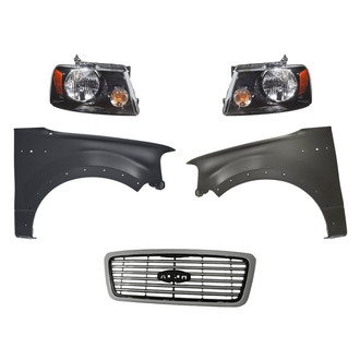 TruParts® - 5-Piece Kit (Driver and Passenger Side Headlights, Grille, Driver and Passenger Side Fenders) (Standard Line)