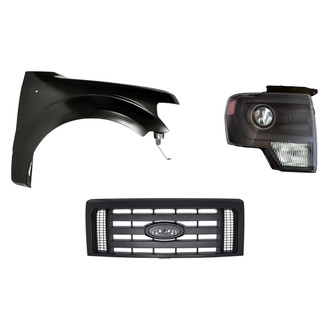 TruParts® - 3-Piece Kit (Passenger Side Headlight, Grille, Front Passenger Side Fender) (Standard Line)