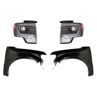 TruParts® - 4-Piece Kit (Driver and Passenger Side Headlights, Driver and Passenger Side Fenders) (Standard Line)
