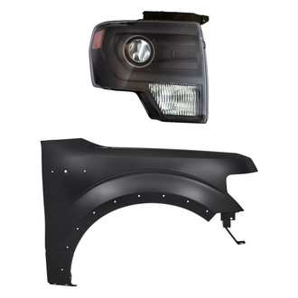 TruParts® - 2-Piece Kit (Passenger Side Headlight, Front Passenger Side Fender) (Standard Line)