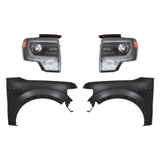 TruParts® - 4-Piece Kit (Driver and Passenger Side Headlights, Driver and Passenger Side Fenders) (Standard Line)