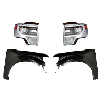 TruParts® - 4-Piece Kit (Driver and Passenger Side Headlights, Driver and Passenger Side Fenders) (Standard Line)