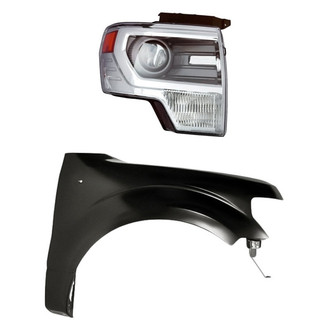 TruParts® - 2-Piece Kit (Passenger Side Headlight, Front Passenger Side Fender) (Standard Line)