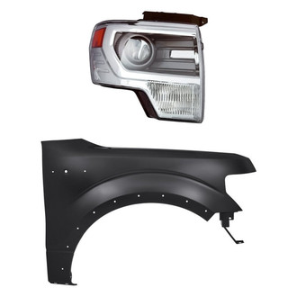 TruParts® - 2-Piece Kit (Passenger Side Headlight, Front Passenger Side Fender) (Standard Line)