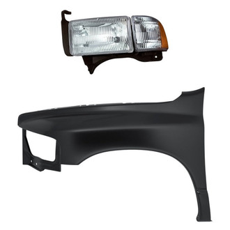 TruParts® - 2-Piece Kit (Driver Side Headlight, Front Driver Side Fender) (Standard Line)