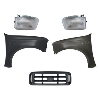 TruParts® - 5-Piece Kit (Driver and Passenger Side Headlights, Grille, Driver and Passenger Side Fenders) (Standard Line)
