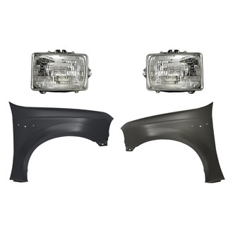 TruParts® - 4-Piece Kit (Driver and Passenger Side Headlights, Driver and Passenger Side Fenders) (Standard Line)