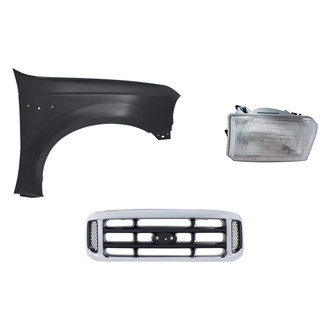 TruParts® - 3-Piece Kit (Passenger Side Headlight, Grille, Front Passenger Side Fender) (Standard Line)