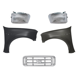 TruParts® - 5-Piece Kit (Driver and Passenger Side Headlights, Grille, Driver and Passenger Side Fenders) (Standard Line)