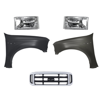 TruParts® - 5-Piece Kit (Driver and Passenger Side Headlights, Grille, Driver and Passenger Side Fenders) (Standard Line)