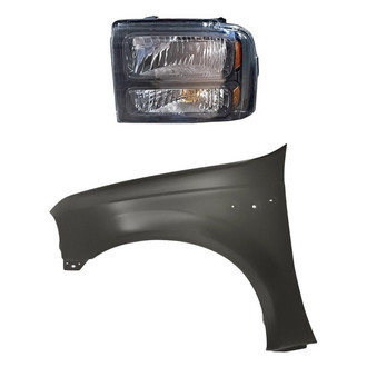 TruParts® - 2-Piece Kit (Driver Side Headlight, Front Driver Side Fender) (Standard Line)