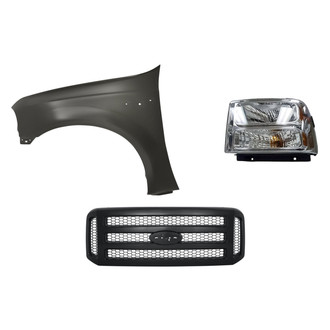 TruParts® - 3-Piece Kit (Driver Side Headlight, Grille, Front Driver Side Fender) (Standard Line)
