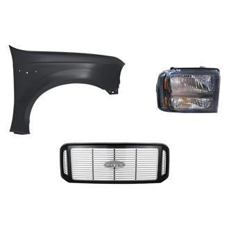 TruParts® - 3-Piece Kit (Passenger Side Headlight, Grille, Front Passenger Side Fender) (Standard Line)