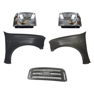 TruParts® - 5-Piece Kit (Driver and Passenger Side Headlights, Grille, Driver and Passenger Side Fenders) (Standard Line)