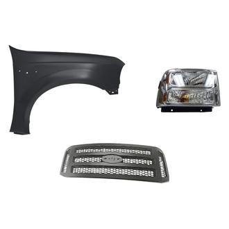 TruParts® - 3-Piece Kit (Passenger Side Headlight, Grille, Front Passenger Side Fender) (Standard Line)