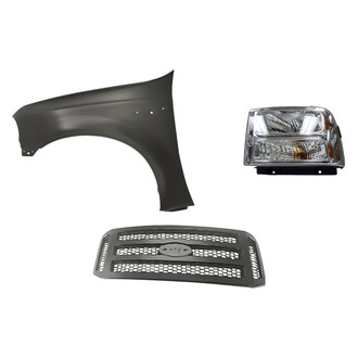 TruParts® - 3-Piece Kit (Driver Side Headlight, Grille, Front Driver Side Fender) (Standard Line)