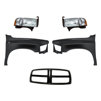 TruParts® - 5-Piece Kit (Driver and Passenger Side Headlights, Grille Shell, Driver and Passenger Side Fenders) (Standard Line)