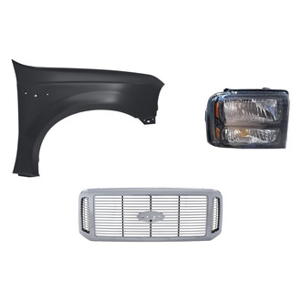 TruParts® - 3-Piece Kit (Passenger Side Headlight, Grille, Front Passenger Side Fender) (Standard Line)