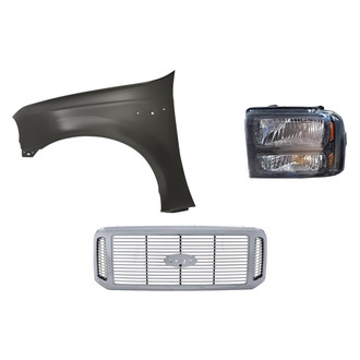 TruParts® - 3-Piece Kit (Driver Side Headlight, Grille, Front Driver Side Fender) (Standard Line)