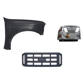 TruParts® - 3-Piece Kit (Passenger Side Headlight, Grille, Front Passenger Side Fender) (Standard Line)
