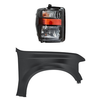TruParts® - 2-Piece Kit (Passenger Side Headlight, Front Passenger Side Fender) (Standard Line)