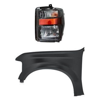 TruParts® - 2-Piece Kit (Driver Side Headlight, Front Driver Side Fender) (Standard Line)