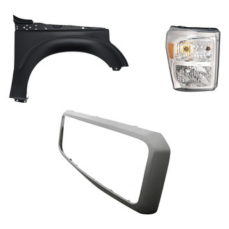 TruParts® - 3-Piece Kit (Passenger Side Headlight, Grille Frame, Front Passenger Side Fender) (Standard Line)