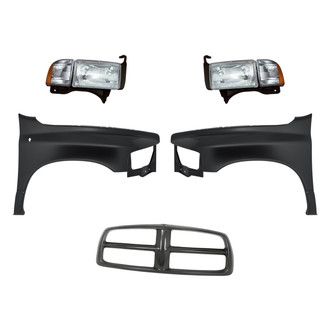 TruParts® - 5-Piece Kit (Driver and Passenger Side Headlights, Grille Frame, Driver and Passenger Side Fenders) (Standard Line)