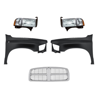 TruParts® - 5-Piece Kit (Driver and Passenger Side Headlights, Grille, Driver and Passenger Side Fenders) (Standard Line)