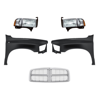 TruParts® - 5-Piece Kit (Driver and Passenger Side Headlights, Grille, Driver and Passenger Side Fenders) (Standard Line)