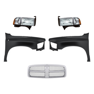 TruParts® - 5-Piece Kit (Driver and Passenger Side Headlights, Grille, Driver and Passenger Side Fenders) (Standard Line)