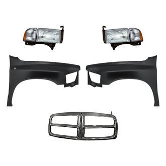TruParts® - 5-Piece Kit (Driver and Passenger Side Headlights, Outer Grille Shell, Driver and Passenger Side Fenders) (Standard Line)