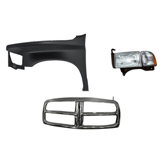 TruParts® - 3-Piece Kit (Driver Side Headlight, Outer Grille Shell, Front Driver Side Fender) (Standard Line)