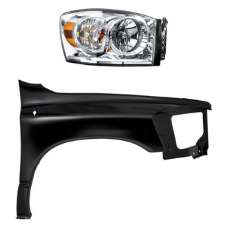 TruParts® - 2-Piece Kit (Passenger Side Headlight, Front Passenger Side Fender) (Standard Line)