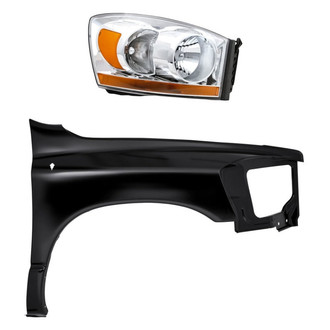 TruParts® - 2-Piece Kit (Passenger Side Headlight, Front Passenger Side Fender) (Standard Line)