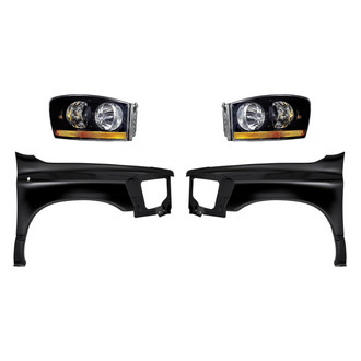 TruParts® - 4-Piece Kit (Driver and Passenger Side Headlights, Driver and Passenger Side Fenders) (Standard Line)