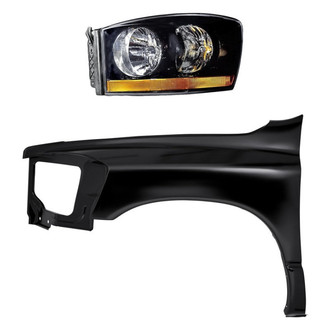 TruParts® - 2-Piece Kit (Driver Side Headlight, Front Driver Side Fender) (Standard Line)
