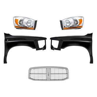 TruParts® - 5-Piece Kit (Driver and Passenger Side Headlights, Grille, Driver and Passenger Side Fenders) (Standard Line)