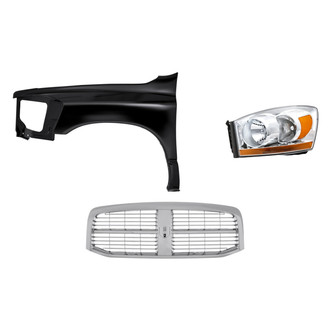TruParts® - 3-Piece Kit (Driver Side Headlight, Grille, Front Driver Side Fender) (Standard Line)